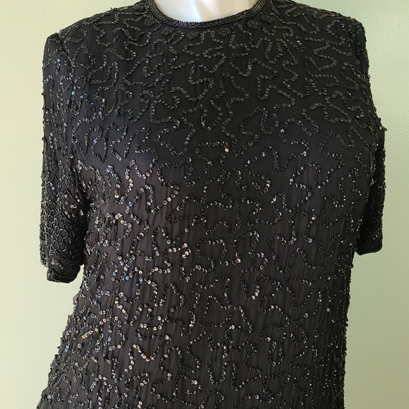 Brilliant By JA Beaded Sparkling Mini Dress - Picture 3 of 4